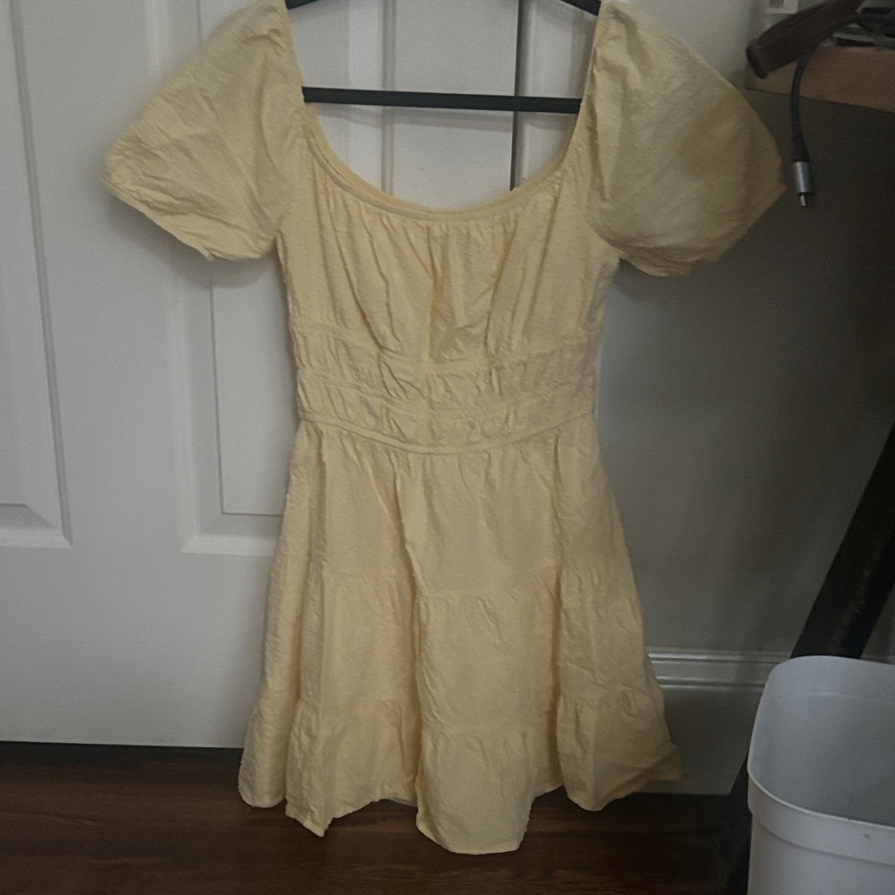 Storia Light Yellow Mini Dress
